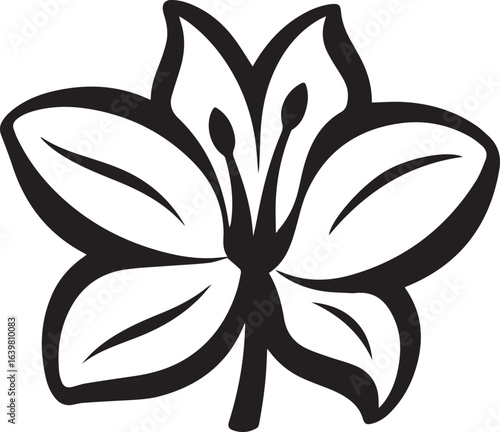 Silhouette Style Vector Minimal Blue Lily Logo Design – Elegant and Modern Floral Graphic Template for Beauty Brands, Wedding Invitations, Spa Services, Botanical Projects, and Professional Business I