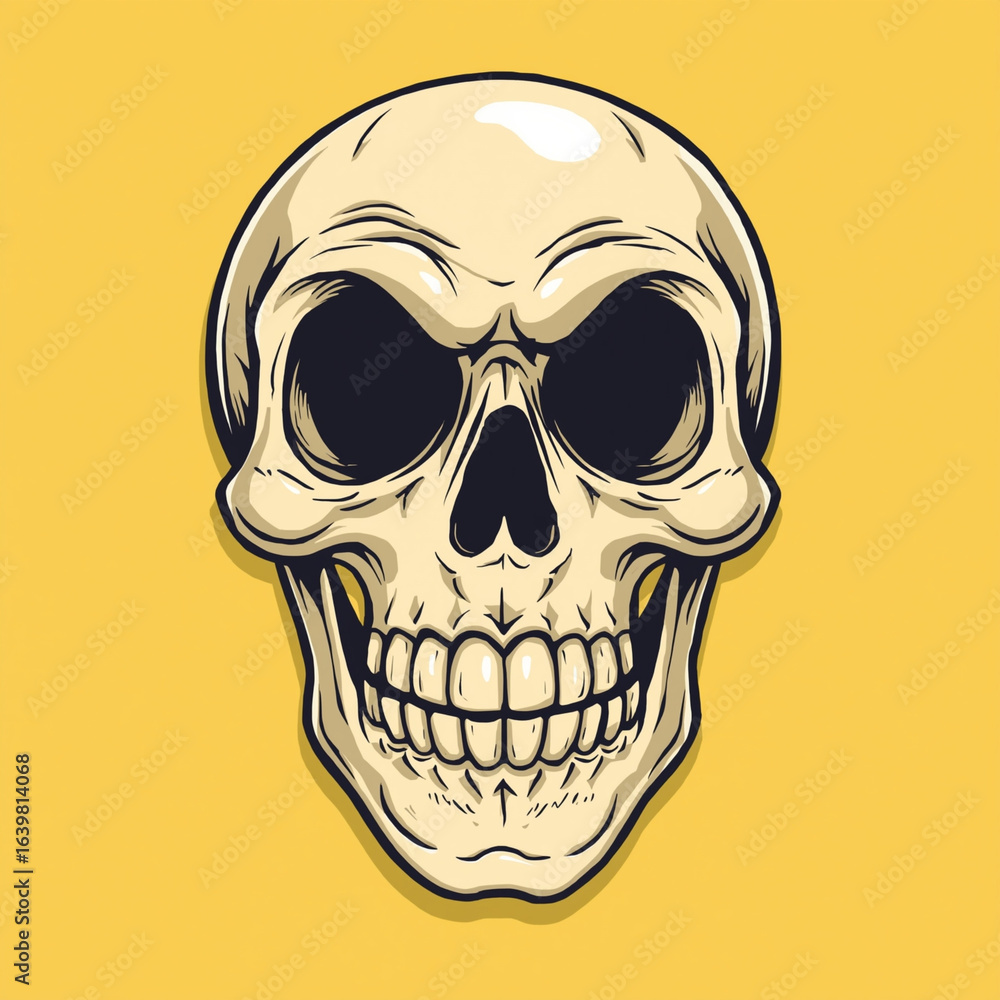 Fototapeta premium human skull vector illustration