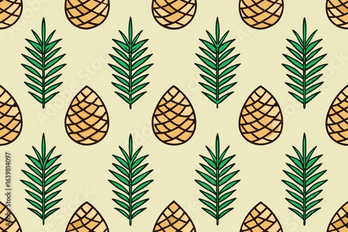 Seamless vector pattern with green cannabis leaves on a white background