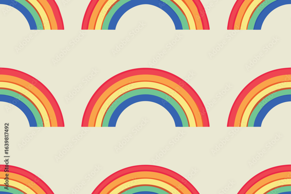 Obraz premium Abstract and colorful rainbow vector illustration featuring a vibrant curve design and wave pattern, perfect for a modern business backdrop or web banner template