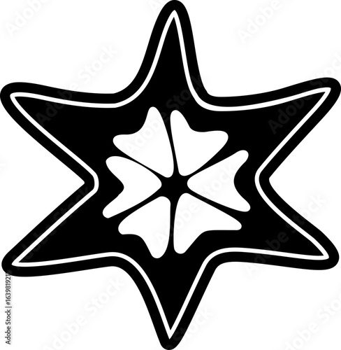 Hand drawn doodle abstract elements,  illustration. figuras ilustradas a mano color negro.