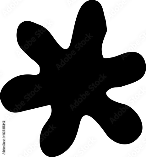Hand drawn doodle abstract elements,  illustration. figuras ilustradas a mano color negro.
