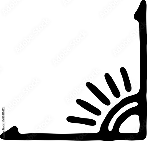 Hand drawn doodle abstract elements,  illustration. figuras ilustradas a mano color negro.