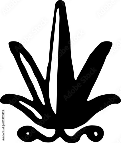 Hand drawn doodle abstract elements,  illustration. figuras ilustradas a mano color negro.