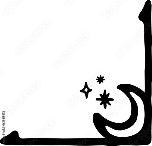 Hand drawn doodle abstract elements,  illustration. figuras ilustradas a mano color negro.
