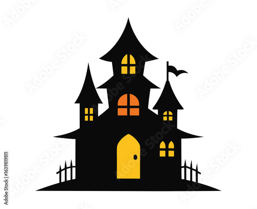 Wallpaper Mural Halloween Spooky Haunted House Vector Elements Illustration for Clipart Torontodigital.ca
