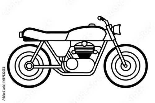 Classic Café Racer Motorcycle with Low Handlebars on Street – Vintage Custom Bike Design