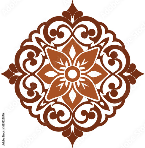 decorative medallion with ornate floral carvi