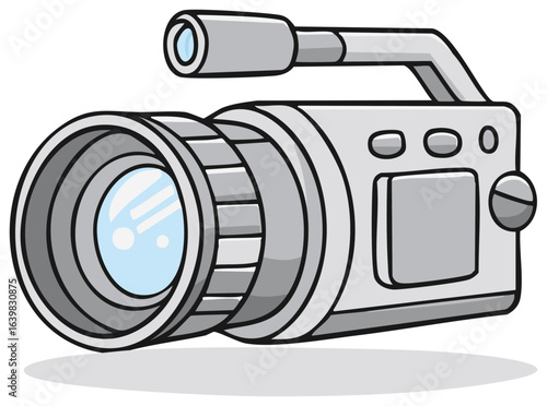 Illustrative Video Camcorder: Close-Up Still of Cartoon Media Recording Device