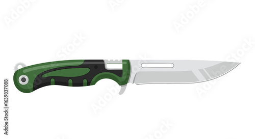 Sharp stainless steel pocket knife with ergonomic black and green handle design for versatile outdoor and everyday cutting tasks