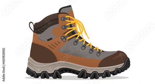 Durable hiking boot with rugged sole and ankle support ideal for outdoor adventures and rough terrains designed for explorers and outdoor enthusiasts