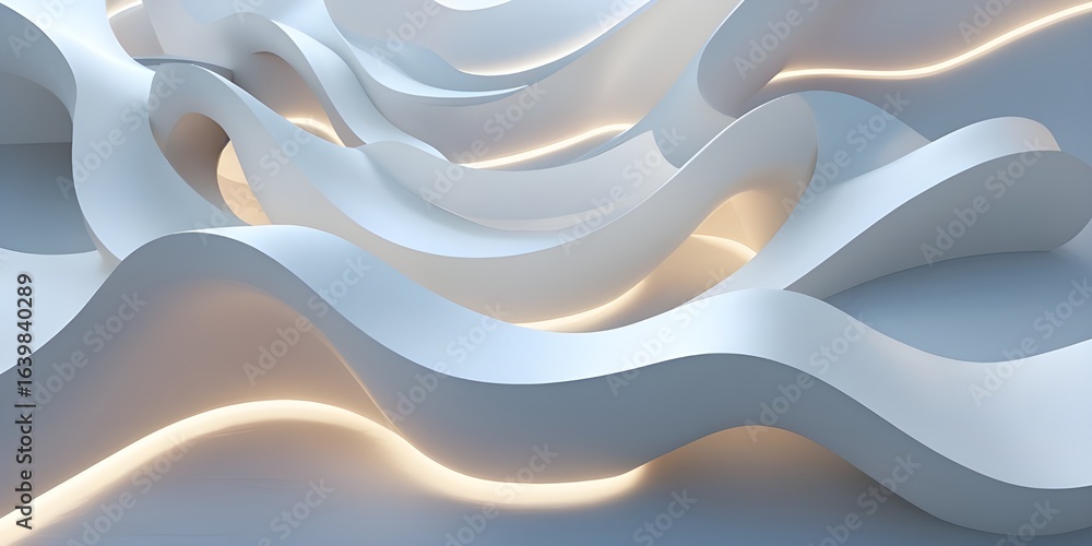 Obraz premium Luxury White Podium Display – Minimal 3D Scene for Cosmetic Branding