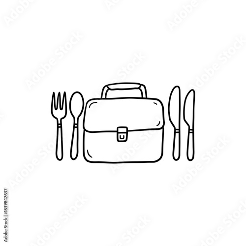 Lunchbox with Utensils Set for Convenient Eating On-the-Go