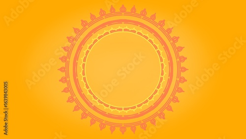 An orange background with intricate floral ornaments, reflecting the warmth, joy, and cultural richness of the Diwali festival.