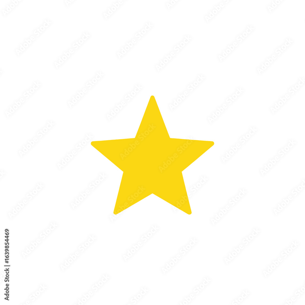 Obraz premium Simple yellow five-pointed star graphic design element.