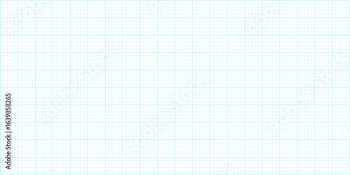 Grid line blueprint paper sheet, square blue grid background, texture of square graph paper for drawing markup - vector