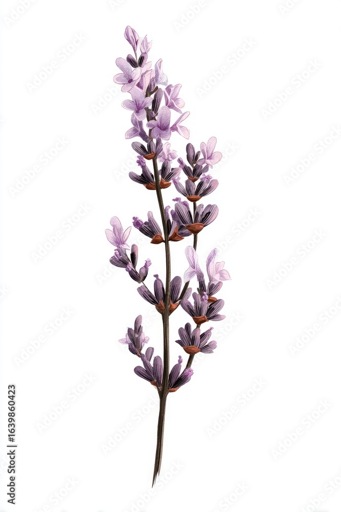 Obraz premium Lavender sprig illustration