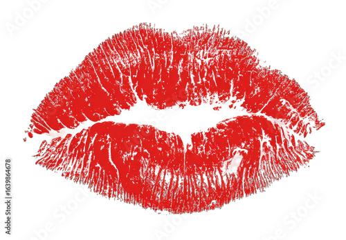 A vibrant red lip print, a kiss mark (1)