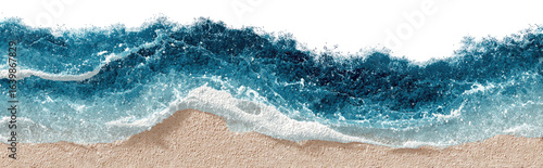 Ocean waves crashing on a sandy beach (1)
