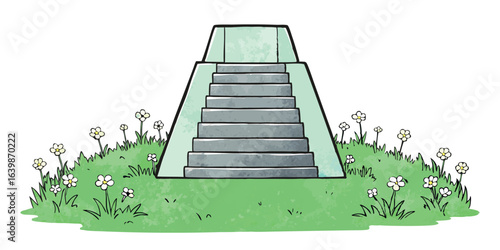 Stone Stairway Through Lush Greenery – Serene Nature Path