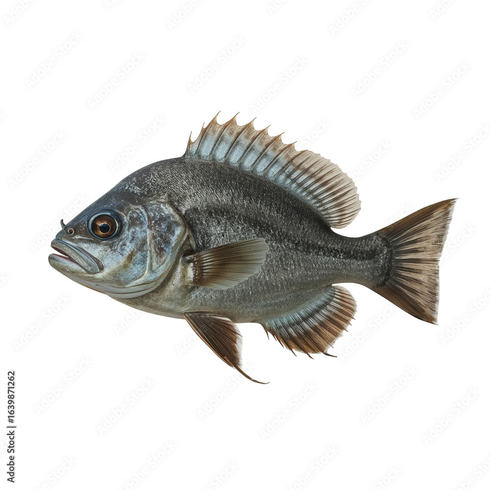 Fototapeta premium Detailed depiction of a coelacanth species showcasing its unique features and evolutionary importance