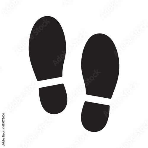 Simple Footprint Silhouette for Environmental and Travel Themed Designs
