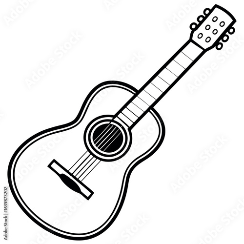 Bass Guitar on White Background