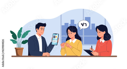 Business Discussion Translation And Interview Interpreting Between Communicating People