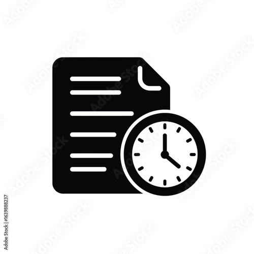 Document with a clock icon representing time management or deadlines