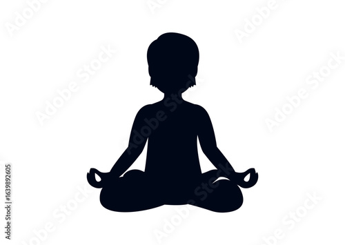 person doing yoga lotus sitting wellness meditation emoji symbol sign icon vector illustration isolated flat