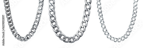 Three silver chains