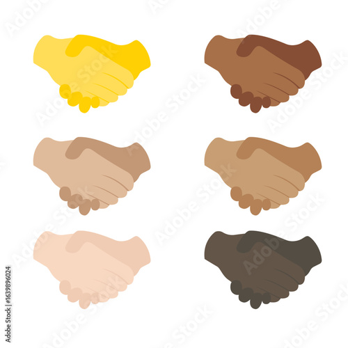 handshake hand emoji symbol sign icon vector illustration isolated flat agreement deal