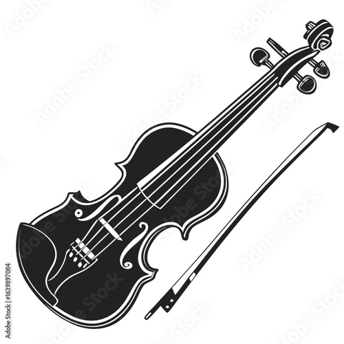 violin isolated on white
