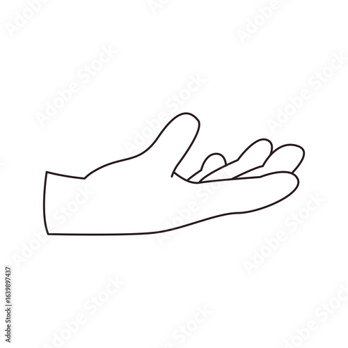 Palm Up Hand emoji symbol sign icon vector illustration isolated flat hands fingers giving receive gesture