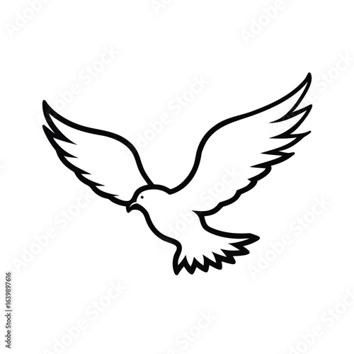 eagle outline silhouette flying wings wide flight with wide spread wings