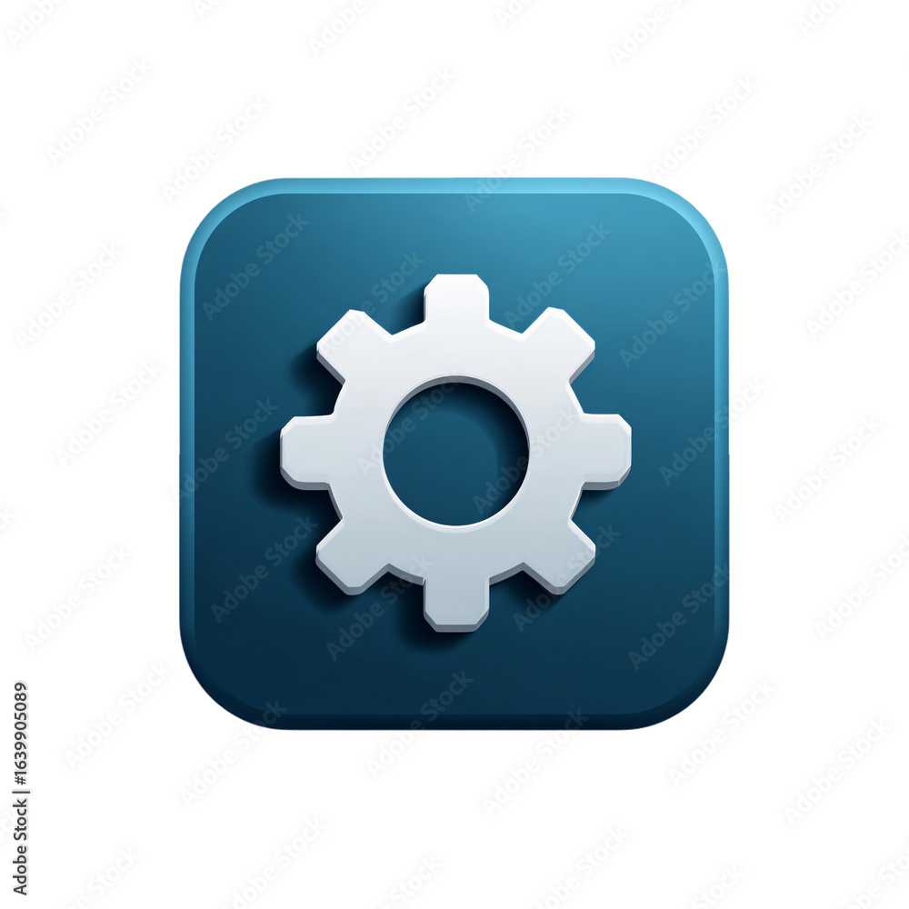 settings gear application icon isolated die-cut. settings gear application icon isolated die-cut.