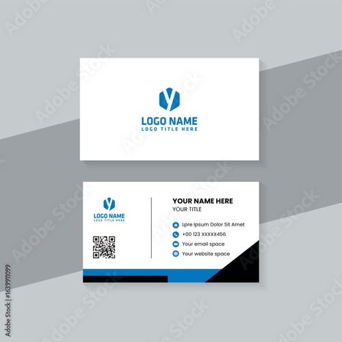 Business card design template, Clean professional business card template, visiting card, business card template.