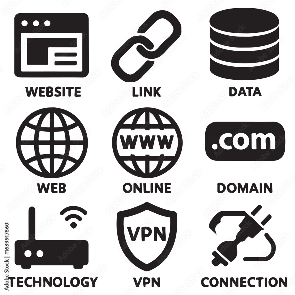 Internet icon set vector Internet icon set vector