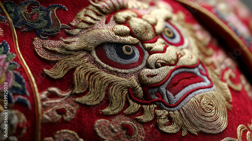 Wallpaper Mural Lion dance costume close-up texture Torontodigital.ca