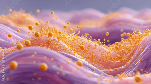 Close-up view of skin ridges with retinol cream stimulating collagen production