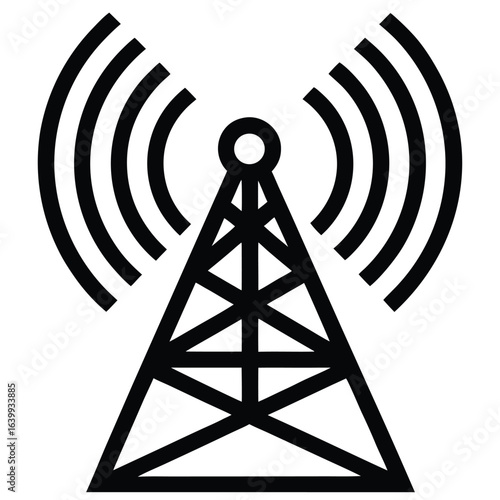 signal booster antenna vector icon