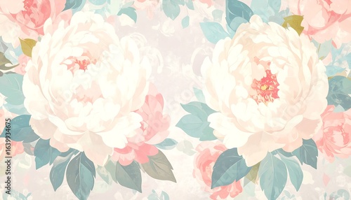 Fototapeta Naklejka Na Ścianę i Meble -  Pastel floral pattern