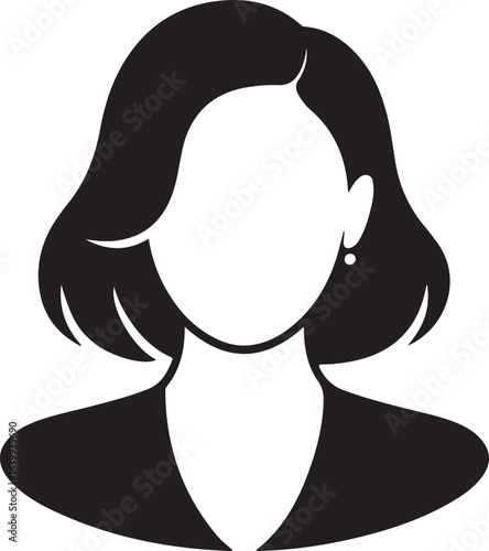 Elegant faceless woman portrait with sophisticated hairstyle and formal attire promoting anonymity and abstract representation in business and design projects