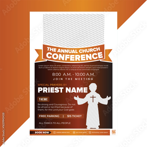 Modern Church Flyer Template for Sunday Worship Service
