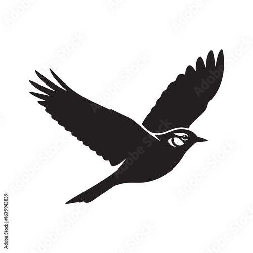 Premium Lark Silhouette – Lark Vector Artwork for Marketing and Promotional Designs – black vector of Lark

