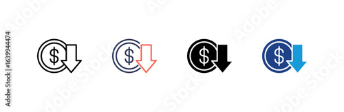 Low Price icon set multiple style collection