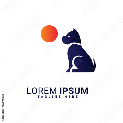 04.eps small dog vector logo design 