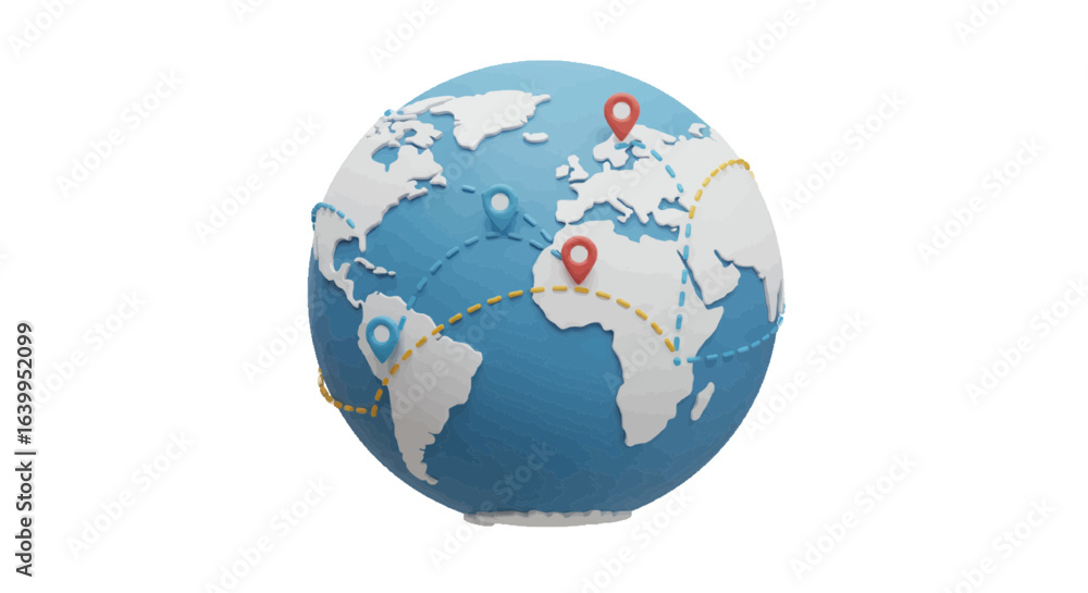 Obraz premium globe on white