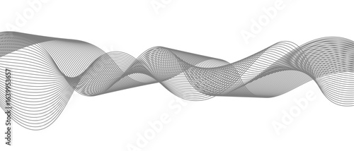 Abstract wave element for design digital frequency track equalizer, Abstract vector background with gray wavy lines.