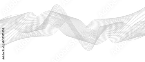 Abstract wave element for design digital frequency track equalizer, Abstract vector background with gray wavy lines.